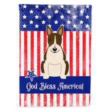 Load image into Gallery viewer, Patriotic USA Bull Terrier Dark Brindle Flag Canvas House Size BB3131CHF