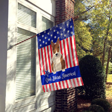 Load image into Gallery viewer, Patriotic USA Bull Terrier Brindle Flag Canvas House Size BB3132CHF