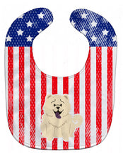 Load image into Gallery viewer, Patriotic USA Chow Chow White Baby Bib BB3135BIB