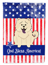 Load image into Gallery viewer, Patriotic USA Chow Chow White Garden Flag - Outdoor Decorative Yard Flag BB3135GF
