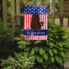Load image into Gallery viewer, Patriotic USA Chow Chow Chocolate Garden Flag - Outdoor Decorative Yard Flag