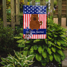 Load image into Gallery viewer, Patriotic USA Chow Chow Red Garden Flag - Outdoor Decorative Yard Flag