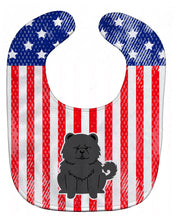Load image into Gallery viewer, Patriotic USA Chow Chow Black Baby Bib BB3138BIB