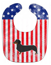 Load image into Gallery viewer, USA Patriotic Dachshund Baby Bib BB3282BIB