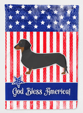 Load image into Gallery viewer, USA Patriotic Dachshund Flag Canvas House Size BB3282CHF