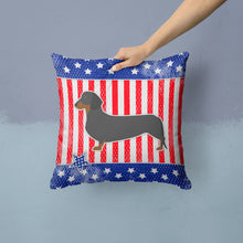 Load image into Gallery viewer, USA Patriotic Dachshund Throw Pillow - 14x14 Decorative Pillow – Art for Your Home &amp; Patio BB3282PW1414