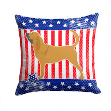 Load image into Gallery viewer, USA Patriotic Bloodhound Throw Pillow - 14x14 Decorative Pillow – Art for Your Home &amp; Patio BB3284PW1414