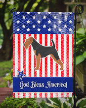 Load image into Gallery viewer, USA Patriotic Welsh Terrier Garden Flag - Outdoor Decorative Yard Flag BB3285GF