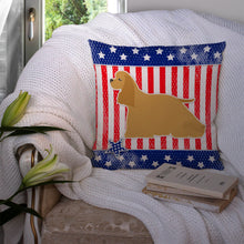 Load image into Gallery viewer, USA Patriotic Cocker Spaniel Throw Pillow - 14x14 Decorative Pillow – Art for Your Home &amp; Patio BB3286PW1414