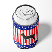 Load image into Gallery viewer, USA Patriotic Toy Fox Terrier Can or Bottle Hugger BB3287CC