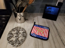 Load image into Gallery viewer, USA Patriotic Border Terrier Pot Holders - Set of 2 - Heat-Resistant Kitchen Essentials BB3289PTHD