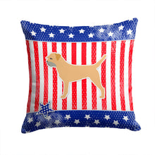 Load image into Gallery viewer, USA Patriotic Border Terrier Throw Pillow - 14x14 Decorative Pillow – Art for Your Home &amp; Patio BB3289PW1414