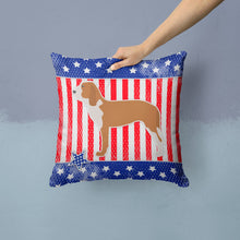 Load image into Gallery viewer, USA Patriotic Spanish Hound Throw Pillow - 14x14 Decorative Pillow – Art for Your Home &amp; Patio BB3291PW1414