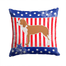 Load image into Gallery viewer, USA Patriotic Spanish Hound Throw Pillow - 14x14 Decorative Pillow – Art for Your Home &amp; Patio BB3291PW1414