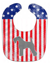 Load image into Gallery viewer, USA Patriotic Kerry Blue Terrier Baby Bib BB3292BIB