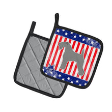 Load image into Gallery viewer, USA Patriotic Kerry Blue Terrier Pot Holders - Set of 2 - Heat-Resistant Kitchen Essentials BB3292PTHD