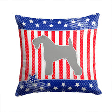 Load image into Gallery viewer, USA Patriotic Kerry Blue Terrier Throw Pillow - 14x14 Decorative Pillow – Art for Your Home &amp; Patio BB3292PW1414