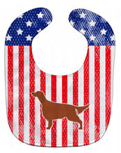 Load image into Gallery viewer, IUSA Patriotic rish Setter Baby Bib BB3293BIB