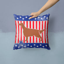 Load image into Gallery viewer, IUSA Patriotic rish Setter Throw Pillow - 14x14 Decorative Pillow – Art for Your Home &amp; Patio BB3293PW1414