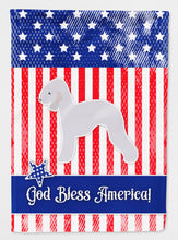 Load image into Gallery viewer, USA Patriotic Bedlington Terrier Flag Canvas House Size BB3294CHF
