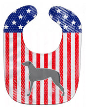 Load image into Gallery viewer, USA Patriotic Scottish Deerhound Baby Bib BB3296BIB