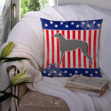 Load image into Gallery viewer, USA Patriotic Scottish Deerhound Throw Pillow - 14x14 Decorative Pillow – Art for Your Home &amp; Patio BB3296PW1414