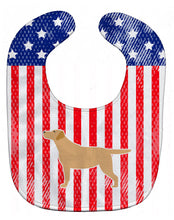 Load image into Gallery viewer, USA Patriotic Yellow Labrador Retriever Baby Bib BB3297BIB