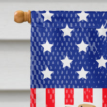 Load image into Gallery viewer, USA Patriotic Yellow Labrador Retriever Flag Canvas House Size BB3297CHF