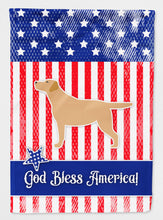 Load image into Gallery viewer, USA Patriotic Yellow Labrador Retriever Flag Canvas House Size BB3297CHF