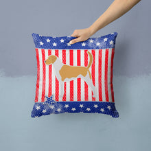 Load image into Gallery viewer, USA Patriotic American Foxhound Throw Pillow - 14x14 Decorative Pillow – Art for Your Home &amp; Patio BB3298PW1414