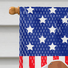 Load image into Gallery viewer, USA Patriotic Borzoi Russian Greyhound Flag Canvas House Size BB3299CHF