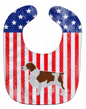 Load image into Gallery viewer, USA Patriotic Welsh Springer Spaniel Baby Bib BB3300BIB