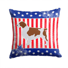 Load image into Gallery viewer, USA Patriotic Welsh Springer Spaniel Throw Pillow - 14x14 Decorative Pillow – Art for Your Home &amp; Patio BB3300PW1414