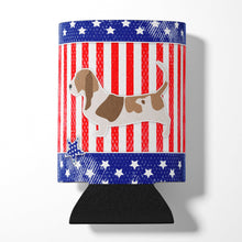 Load image into Gallery viewer, USA Patriotic Basset Hound Can or Bottle Hugger BB3302CC