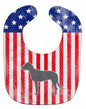 Load image into Gallery viewer, USA Patriotic Irish Wolfhound Baby Bib BB3303BIB