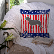 Load image into Gallery viewer, USA Patriotic Irish Wolfhound Throw Pillow - 14x14 Decorative Pillow – Art for Your Home &amp; Patio BB3303PW1414