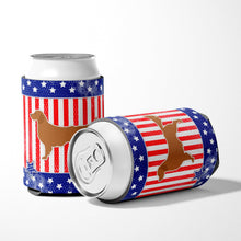 Load image into Gallery viewer, USA Patriotic Golden Retriever Can or Bottle Hugger BB3304CC
