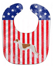 Load image into Gallery viewer, USA Patriotic Greyhound Baby Bib BB3305BIB