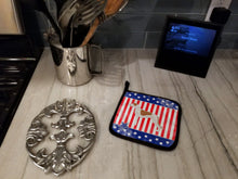 Load image into Gallery viewer, USA Patriotic Greyhound Pot Holders - Set of 2 - Heat-Resistant Kitchen Essentials BB3305PTHD