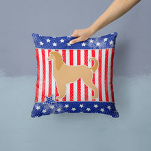 Load image into Gallery viewer, USA Patriotic Afghan Hound Throw Pillow - 14x14 Decorative Pillow – Art for Your Home &amp; Patio BB3306PW1414