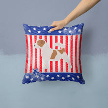 Load image into Gallery viewer, USA Patriotic Jack Russell Terrier Throw Pillow - 14x14 Decorative Pillow – Art for Your Home &amp; Patio BB3307PW1414