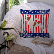 Load image into Gallery viewer, USA Patriotic Jack Russell Terrier Throw Pillow - 14x14 Decorative Pillow – Art for Your Home &amp; Patio BB3307PW1414