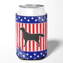 Load image into Gallery viewer, USA Patriotic Black Labrador Retriever Can or Bottle Hugger BB3308CC