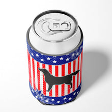 Load image into Gallery viewer, USA Patriotic Black Labrador Retriever Can or Bottle Hugger BB3308CC