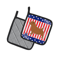 Load image into Gallery viewer, USA Patriotic Norfolk Terrier Pot Holders - Set of 2 - Heat-Resistant Kitchen Essentials BB3309PTHD