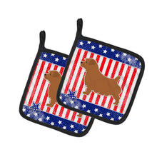 Load image into Gallery viewer, USA Patriotic Norfolk Terrier Pot Holders - Set of 2 - Heat-Resistant Kitchen Essentials BB3309PTHD