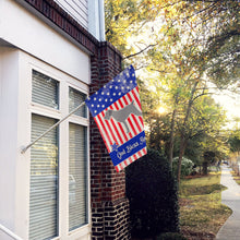 Load image into Gallery viewer, USA Patriotic German Wirehaired Pointer Flag Canvas House Size BB3311CHF