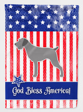 Load image into Gallery viewer, USA Patriotic German Wirehaired Pointer Flag Canvas House Size BB3311CHF