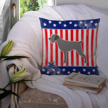 Load image into Gallery viewer, USA Patriotic German Wirehaired Pointer Throw Pillow - 14x14 Decorative Pillow – Art for Your Home &amp; Patio BB3311PW1414