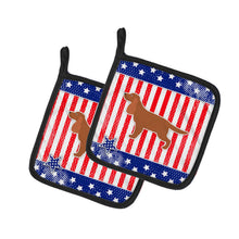 Load image into Gallery viewer, USA Patriotic English Cocker Spaniel Pot Holders - Set of 2 - Heat-Resistant Kitchen Essentials BB3312PTHD